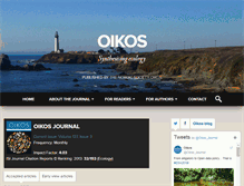Tablet Screenshot of oikosjournal.org
